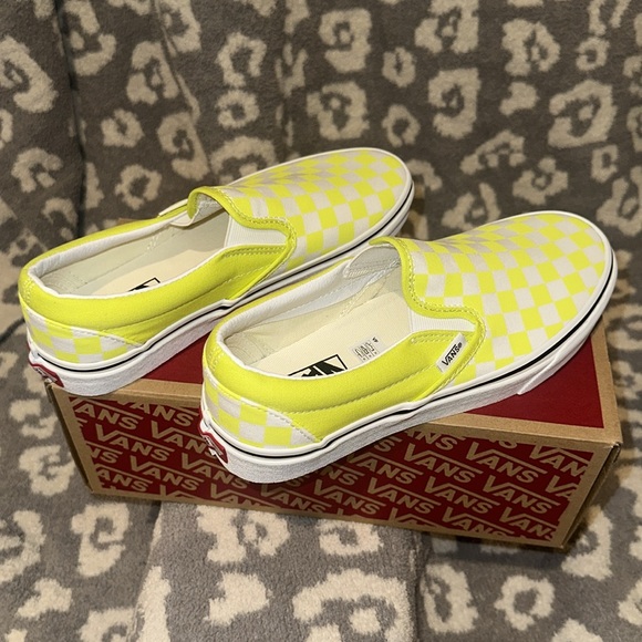 Vans Slip-On Checkerboard Skate Shoe Evening Primrose 😍 New 🆕 & Never Worn 😍 - Picture 7 of 17